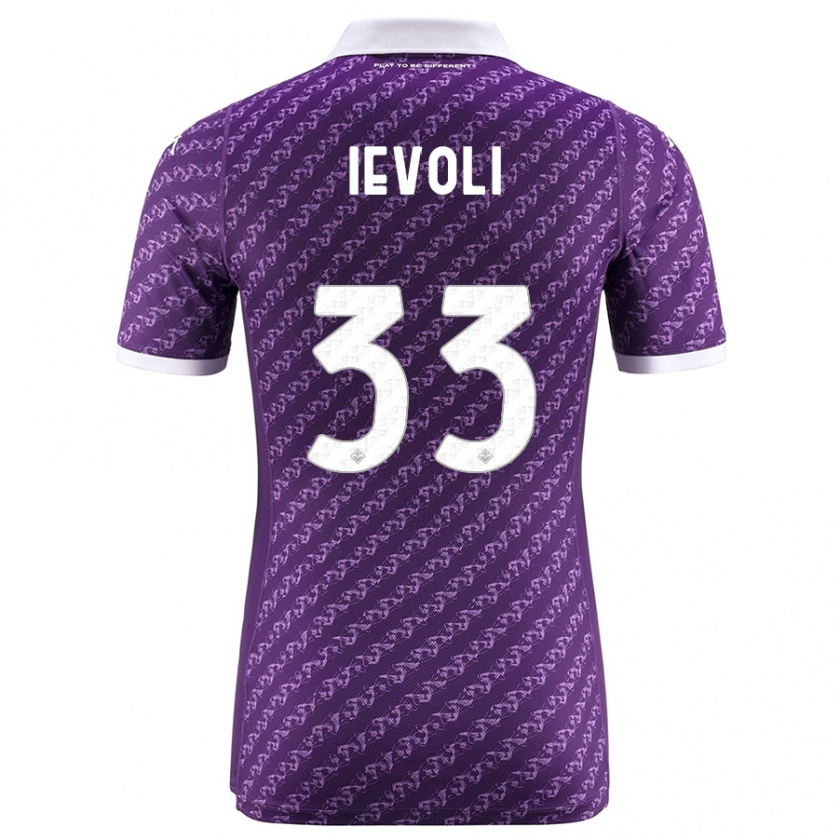 Kandiny Kinder Mattia Ievoli #33 Violett Heimtrikot Trikot 2023/24 T-Shirt Österreich