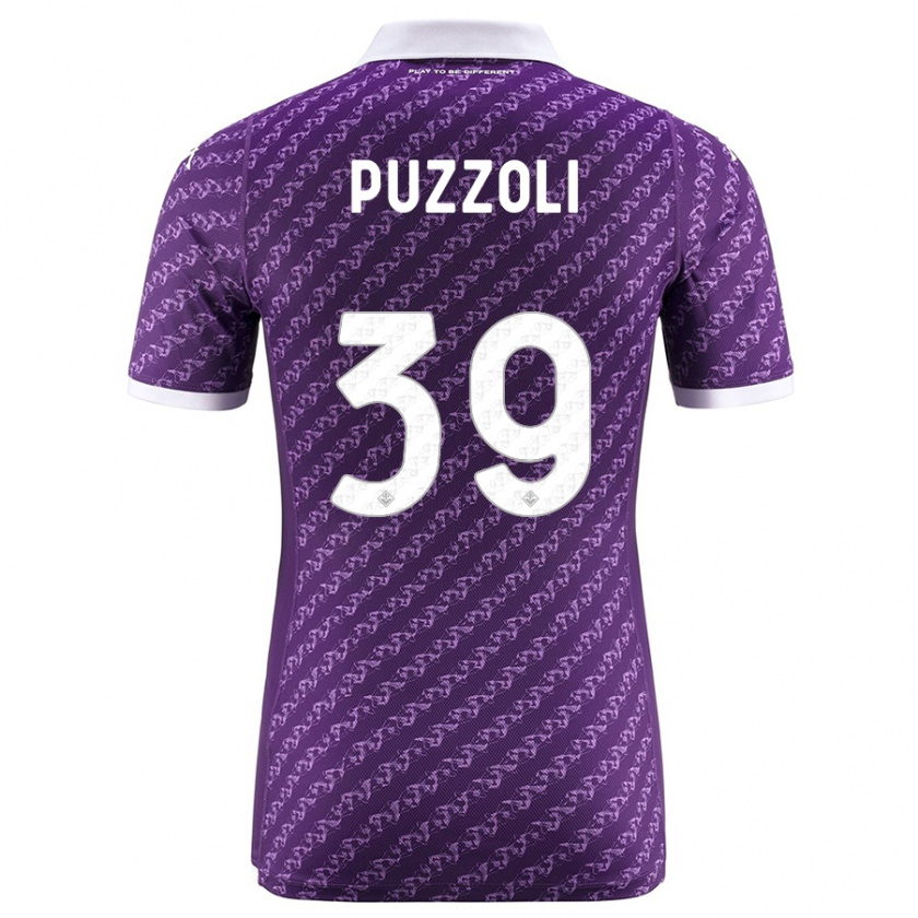 Kandiny Kinderen Giorgio Puzzoli #39 Viooltje Thuisshirt Thuistenue 2023/24 T-Shirt België