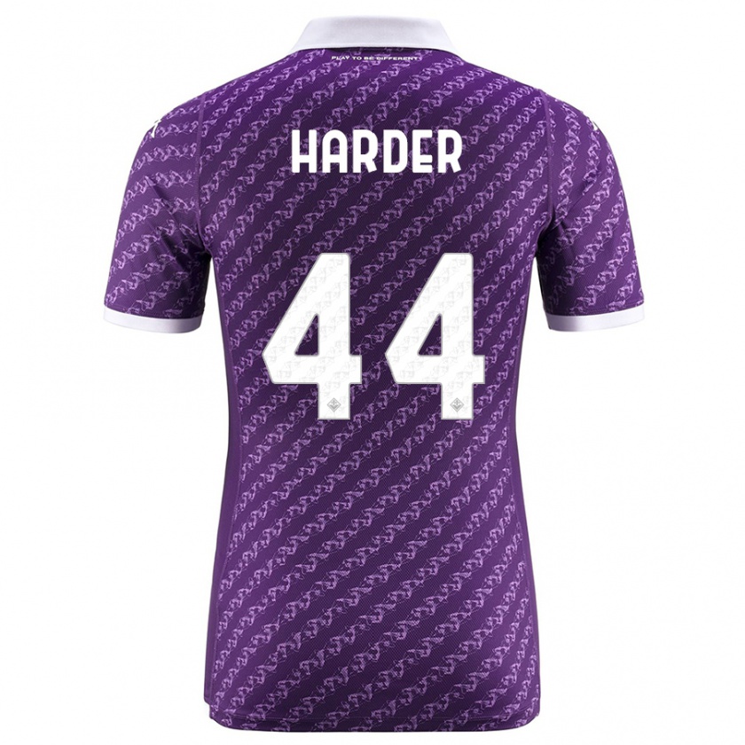 Kandiny Bambino Maglia Jonas Harder #44 Viola Kit Gara Home 2023/24 Maglietta