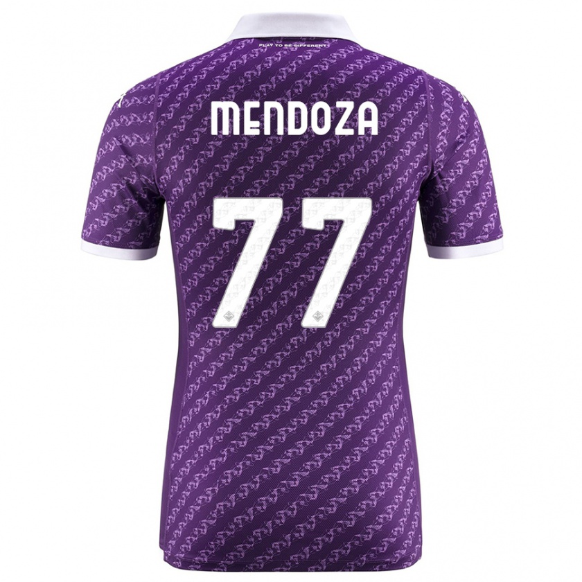 Kandiny Kinder William Mendoza #77 Violett Heimtrikot Trikot 2023/24 T-Shirt Österreich