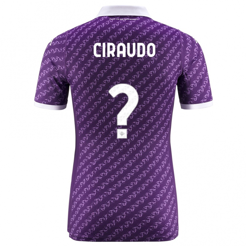 Kandiny Kinder Alessio Ciraudo #0 Violett Heimtrikot Trikot 2023/24 T-Shirt Österreich