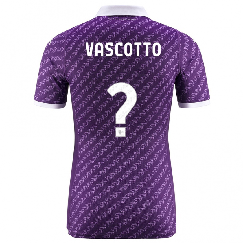 Kandiny Kinderen Edoardo Vascotto #0 Viooltje Thuisshirt Thuistenue 2023/24 T-Shirt België