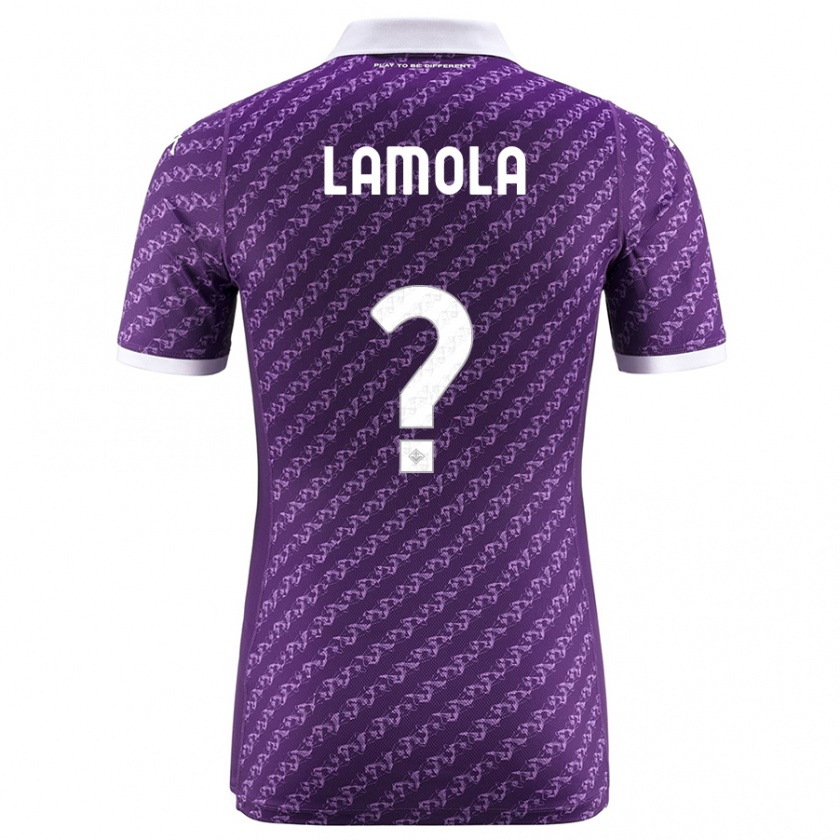 Kandiny Bambino Maglia Lorenzo Lamola #0 Viola Kit Gara Home 2023/24 Maglietta