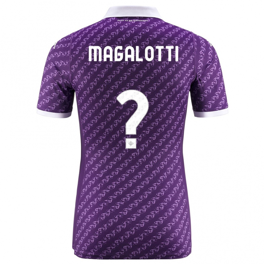 Kandiny Kinder Mattia Magalotti #0 Violett Heimtrikot Trikot 2023/24 T-Shirt Österreich