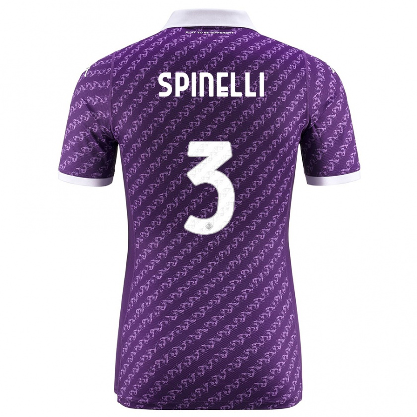 Kandiny Bambino Maglia Giorgia Spinelli #3 Viola Kit Gara Home 2023/24 Maglietta