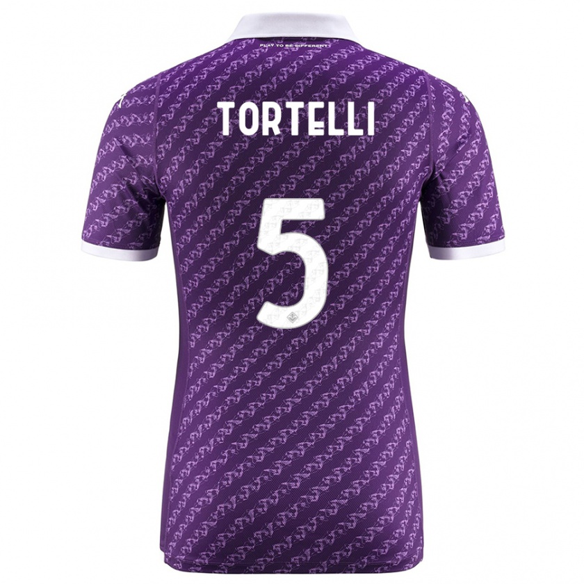 Kandiny Bambino Maglia Alice Tortelli #5 Viola Kit Gara Home 2023/24 Maglietta