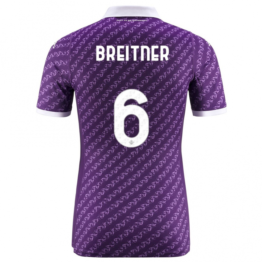 Kandiny Bambino Maglia Stephanie Breitner #6 Viola Kit Gara Home 2023/24 Maglietta