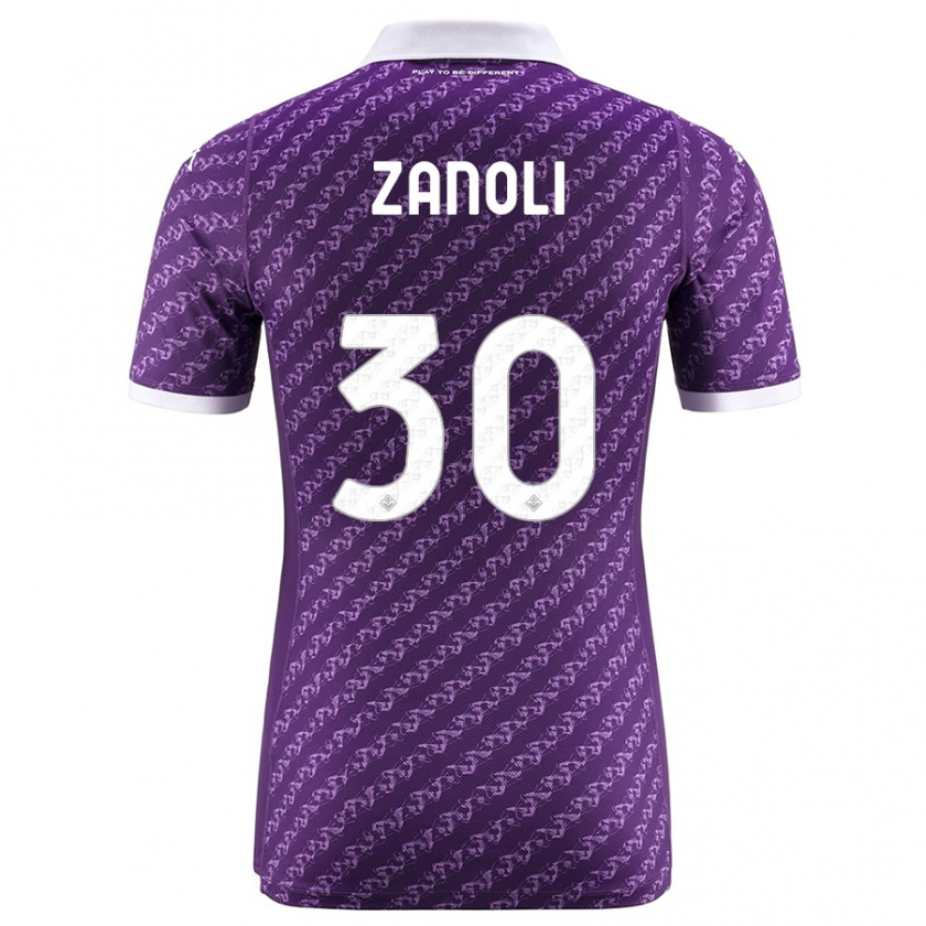 Kandiny Bambino Maglia Martina Zanoli #30 Viola Kit Gara Home 2023/24 Maglietta