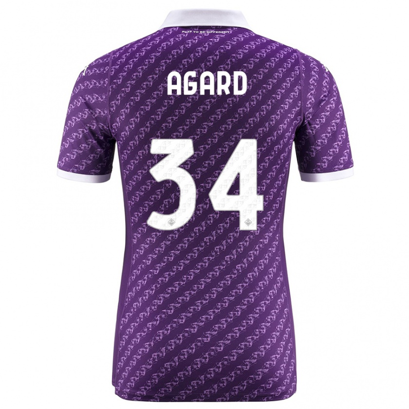 Kandiny Bambino Maglia Laura Agard #34 Viola Kit Gara Home 2023/24 Maglietta