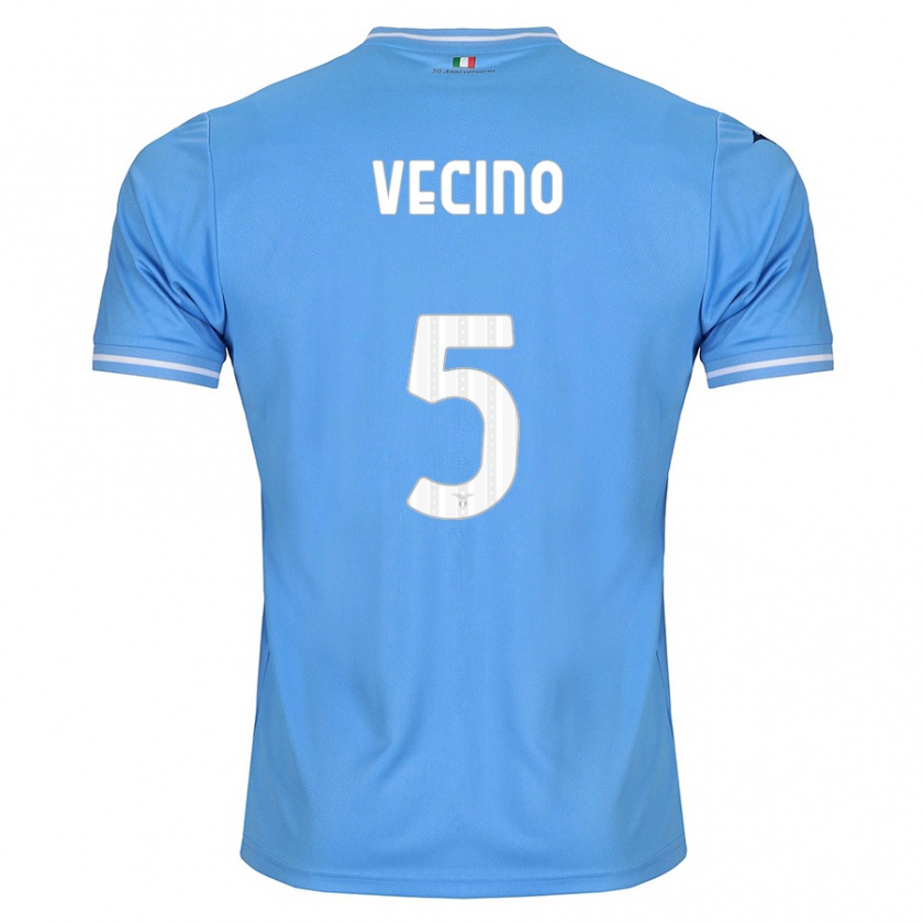 Kandiny Kinderen Matías Vecino #5 Blauw Thuisshirt Thuistenue 2023/24 T-Shirt België