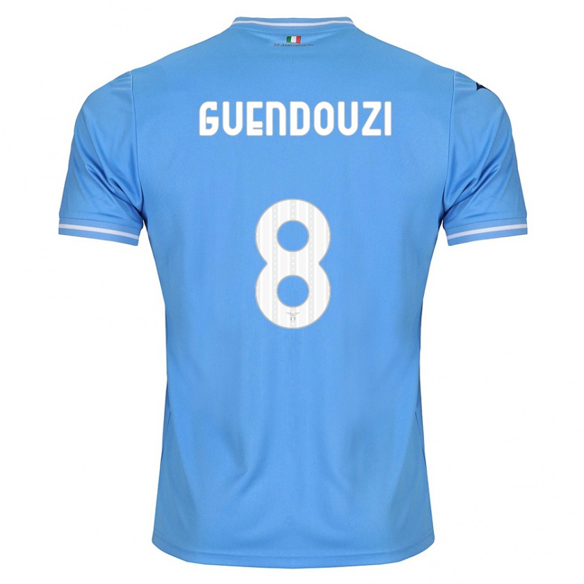 Kandiny Bambino Maglia Mattéo Guendouzi #8 Blu Kit Gara Home 2023/24 Maglietta