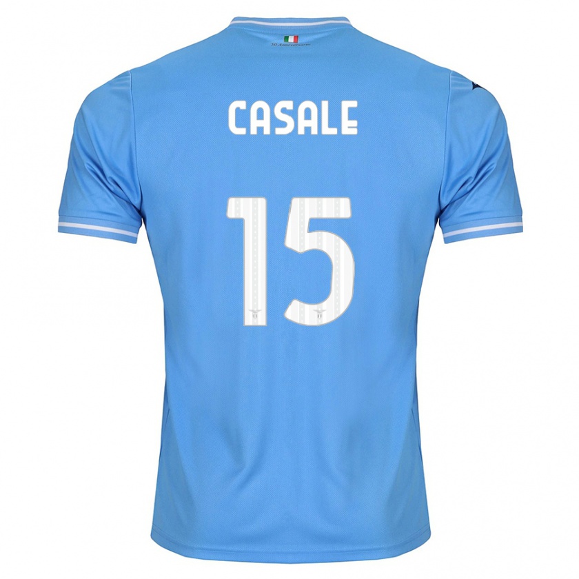 Kandiny Kinder Nicolò Casale #15 Blau Heimtrikot Trikot 2023/24 T-Shirt Österreich