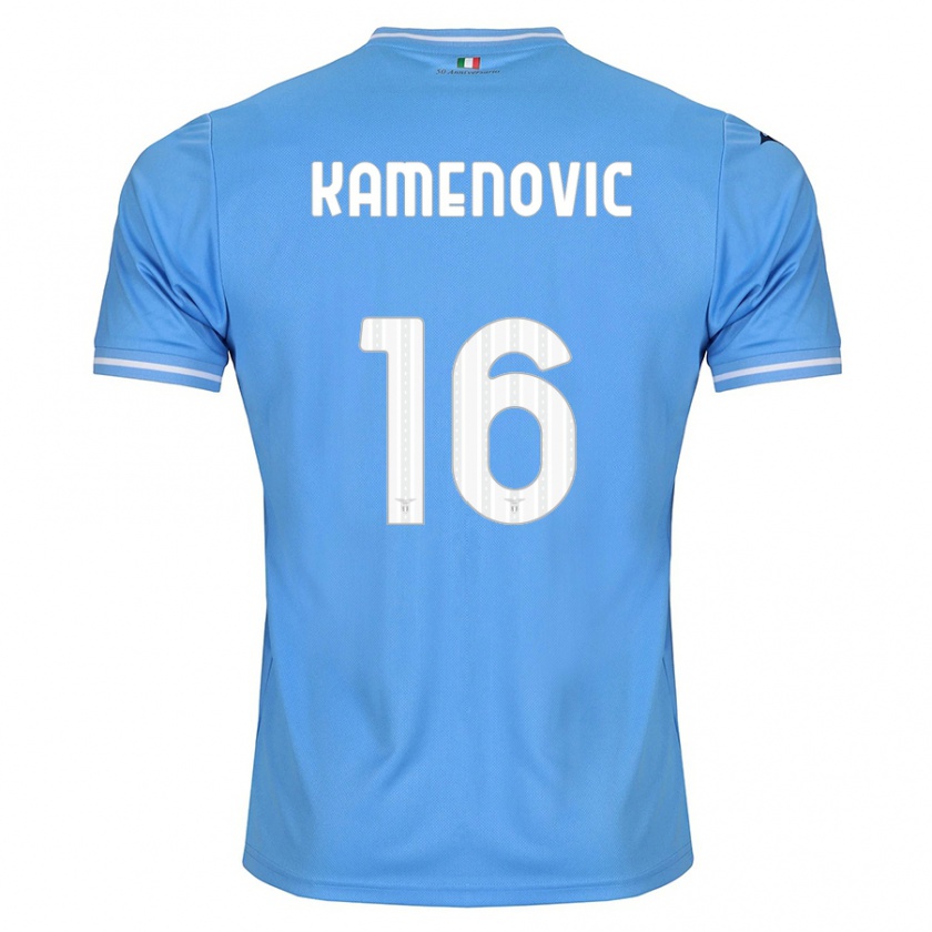 Kandiny Kinder Dimitrije Kamenović #16 Blau Heimtrikot Trikot 2023/24 T-Shirt Österreich