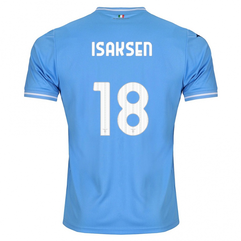 Kandiny Bambino Maglia Gustav Isaksen #18 Blu Kit Gara Home 2023/24 Maglietta