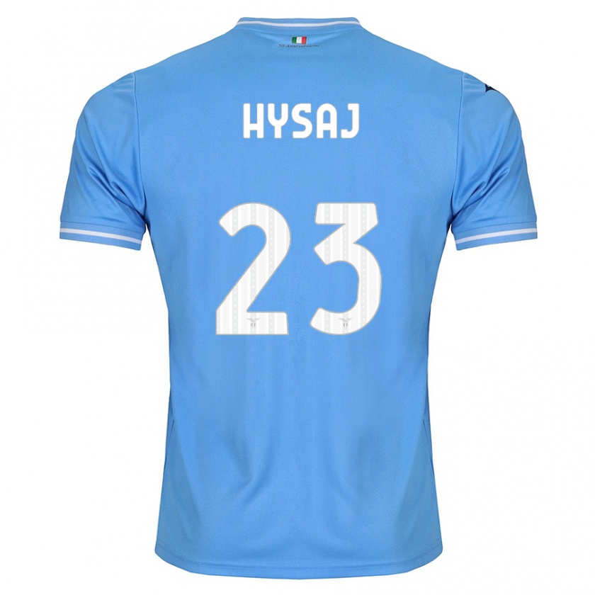 Kandiny Kinderen Elseid Hysaj #23 Blauw Thuisshirt Thuistenue 2023/24 T-Shirt België