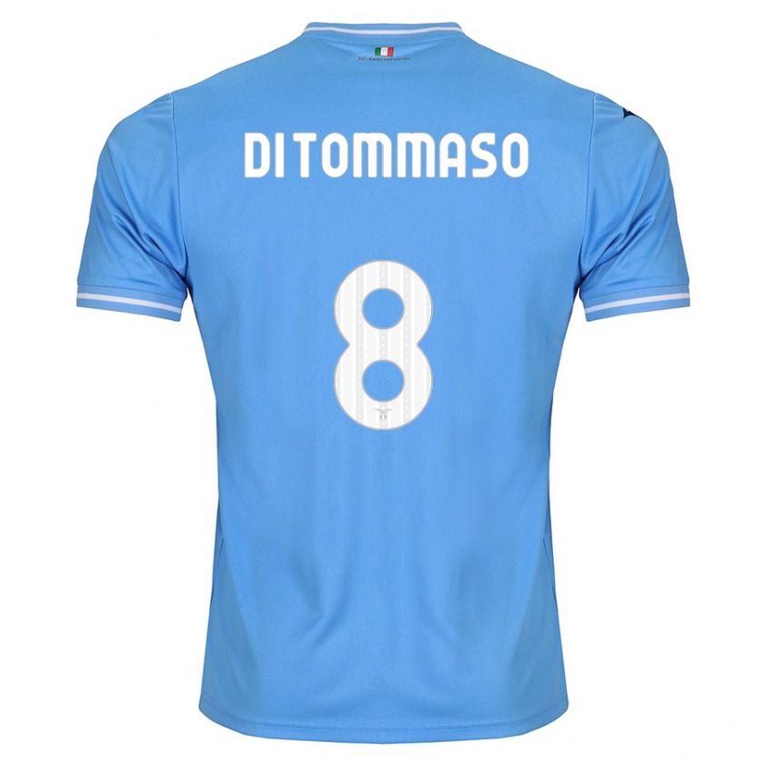 Kandiny Kinder Leonardo Di Tommaso #8 Blau Heimtrikot Trikot 2023/24 T-Shirt Österreich