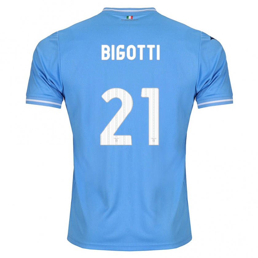 Kandiny Kinderen Massimo Bigotti #21 Blauw Thuisshirt Thuistenue 2023/24 T-Shirt België