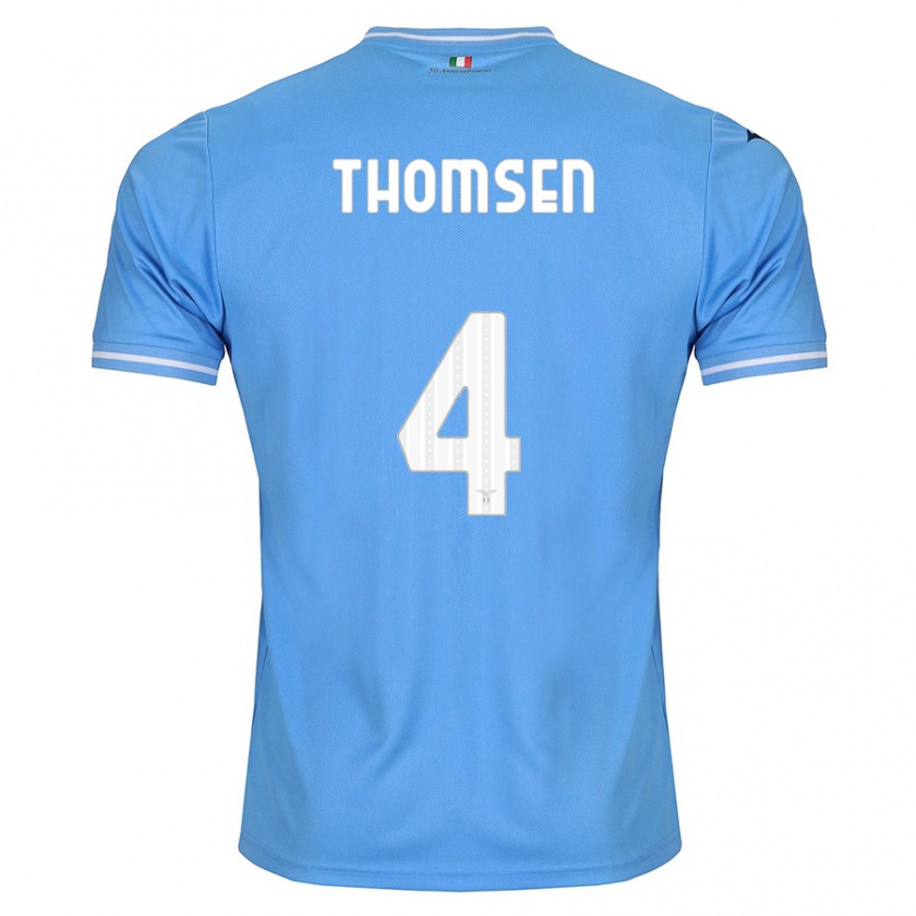 Kandiny Kinder Maria Møller Thomsen #4 Blau Heimtrikot Trikot 2023/24 T-Shirt Österreich