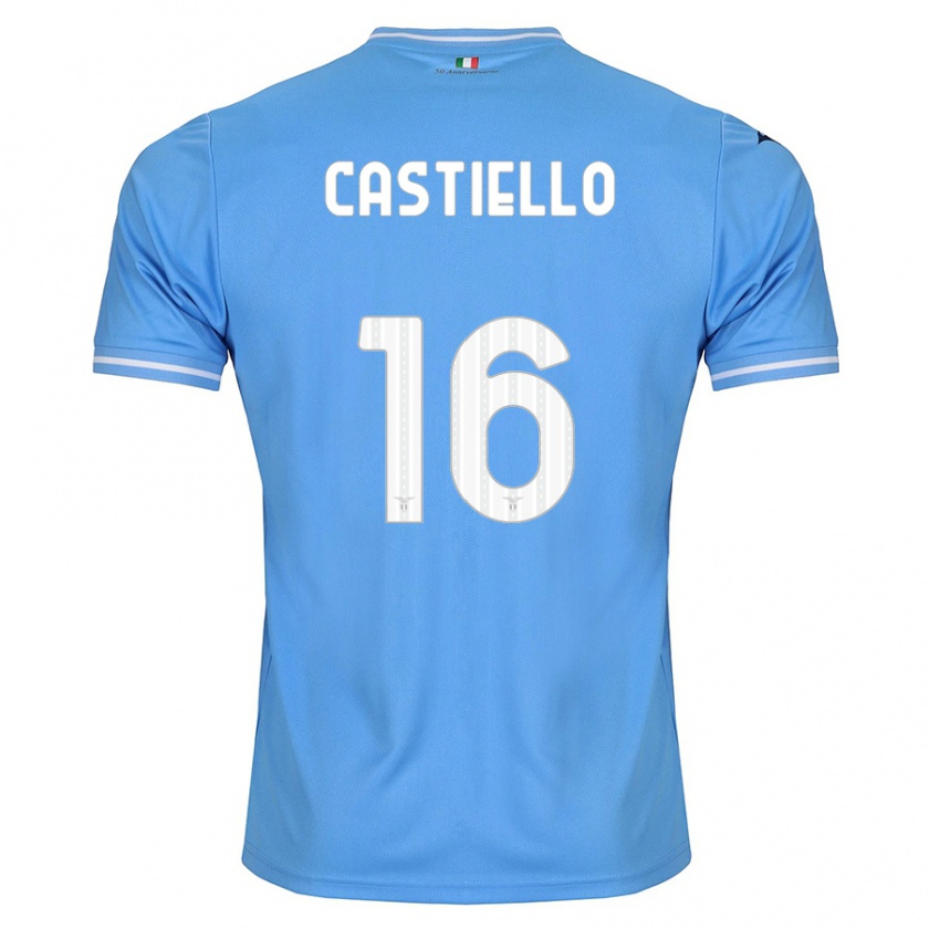 Kandiny Kinder Antonietta Castiello #16 Blau Heimtrikot Trikot 2023/24 T-Shirt Österreich