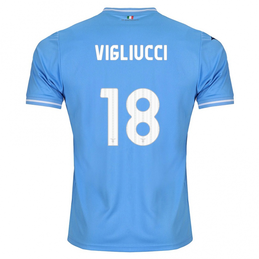 Kandiny Bambino Maglia Chiara Vigliucci #18 Blu Kit Gara Home 2023/24 Maglietta