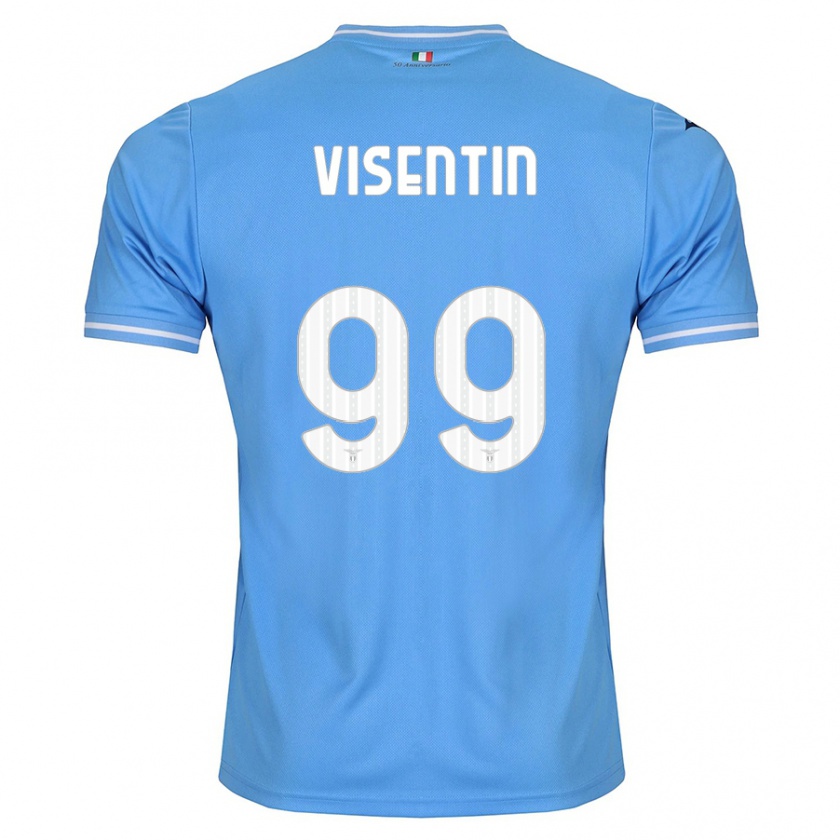 Kandiny Kinderen Noemi Visentin #99 Blauw Thuisshirt Thuistenue 2023/24 T-Shirt België