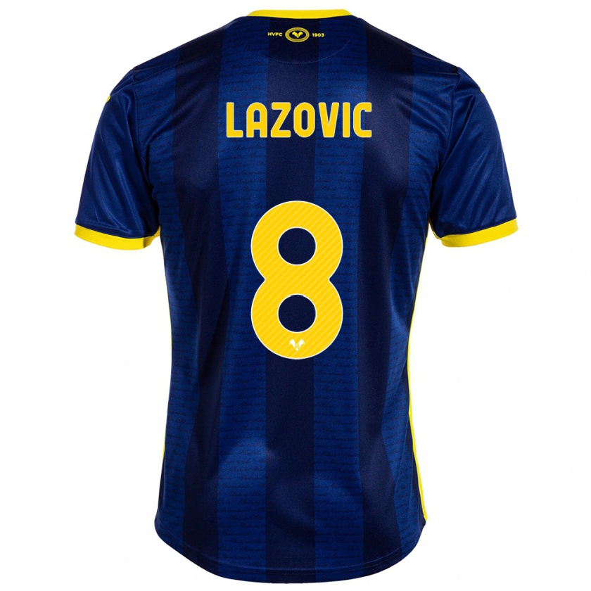 Kandiny Kinderen Darko Lazović #8 Marine Thuisshirt Thuistenue 2023/24 T-Shirt België