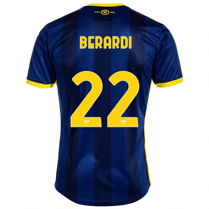 Kandiny Kinderen Alessandro Berardi #22 Marine Thuisshirt Thuistenue 2023/24 T-Shirt België