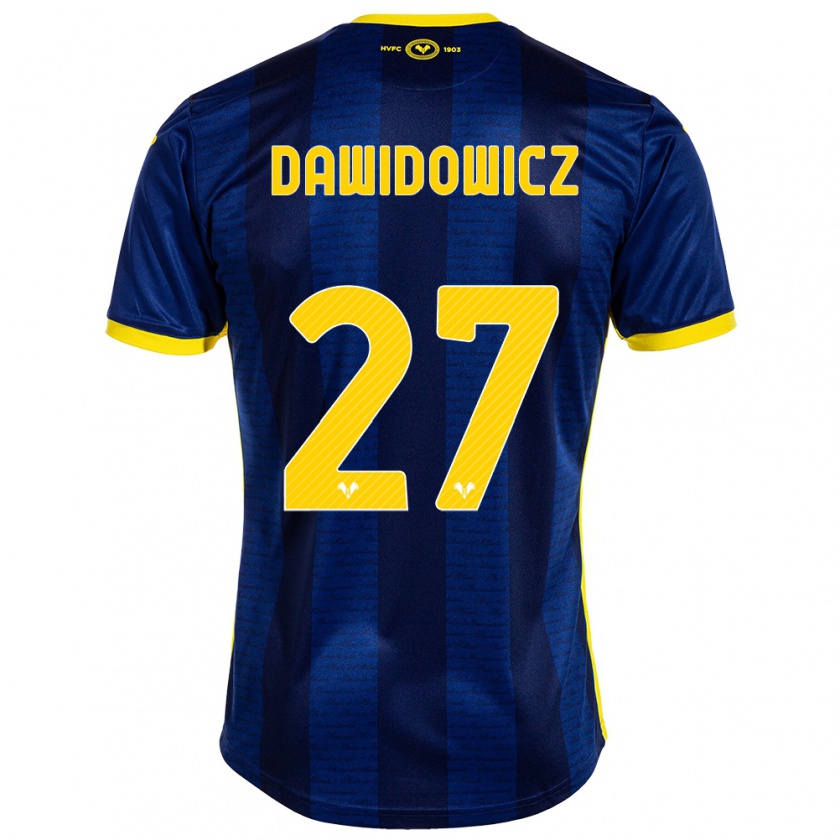 Kandiny Kinderen Pawel Dawidowicz #27 Marine Thuisshirt Thuistenue 2023/24 T-Shirt België