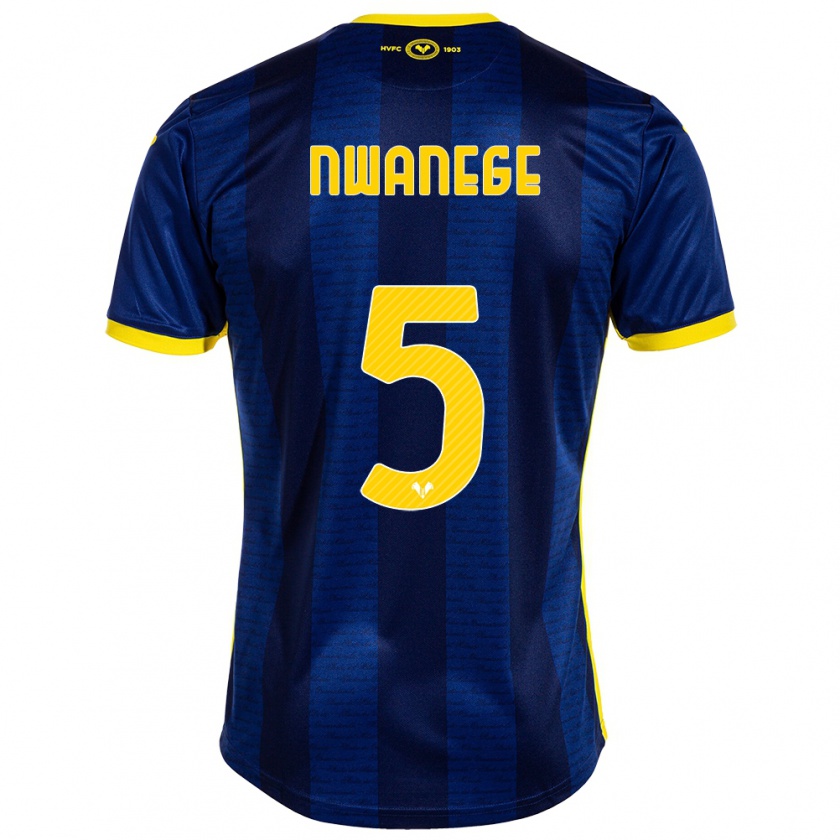 Kandiny Kinderen Karlson Nwanege #5 Marine Thuisshirt Thuistenue 2023/24 T-Shirt België