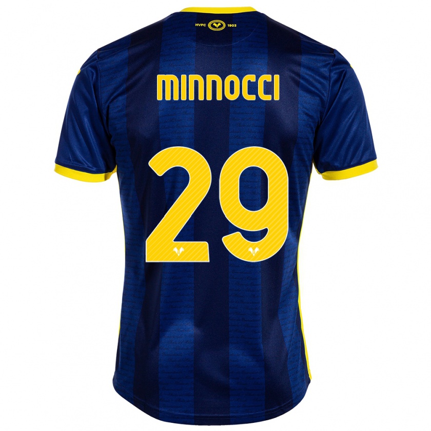 Kandiny Kinderen Valerio Minnocci #29 Marine Thuisshirt Thuistenue 2023/24 T-Shirt België