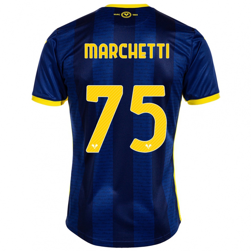 Kandiny Bambino Maglia Nicolò Marchetti #75 Marina Militare Kit Gara Home 2023/24 Maglietta