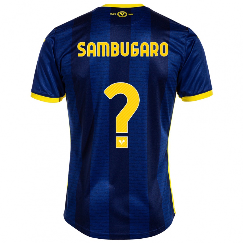 Kandiny Bambino Maglia Mattia Sambugaro #0 Marina Militare Kit Gara Home 2023/24 Maglietta