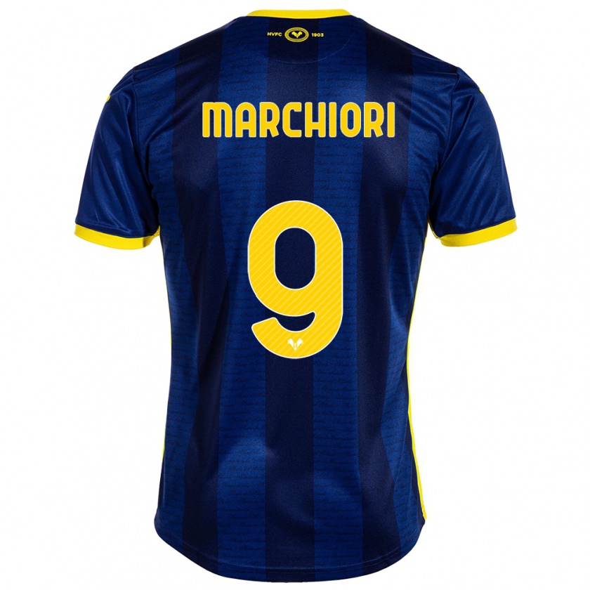 Kandiny Kinder Giorgia Marchiori #9 Marine Heimtrikot Trikot 2023/24 T-Shirt Österreich