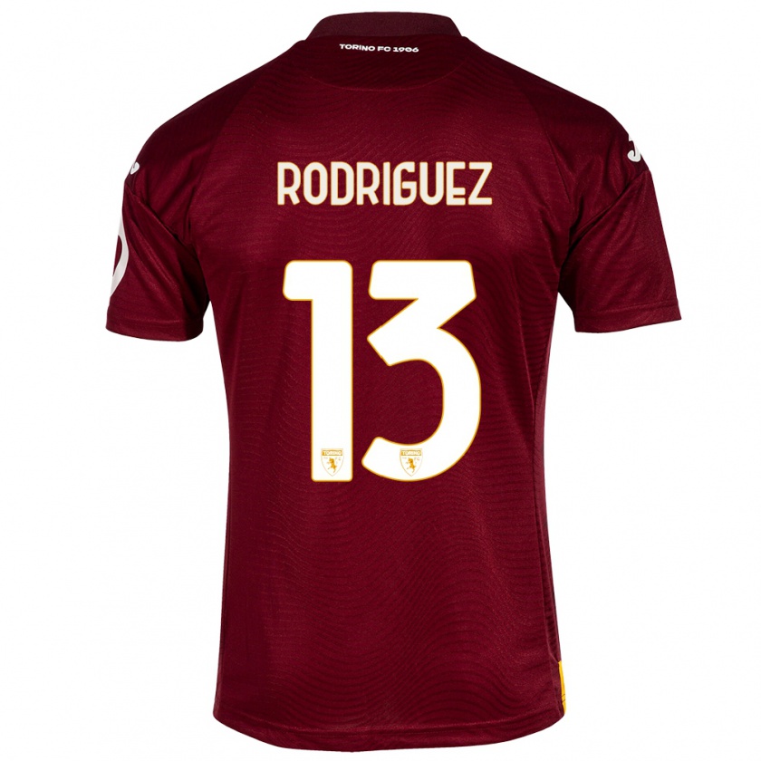 Kandiny Kinderen Ricardo Rodríguez #13 Donkerrood Thuisshirt Thuistenue 2023/24 T-Shirt België