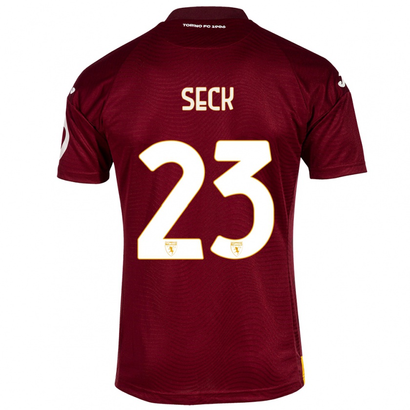 Kandiny Kinderen Demba Seck #23 Donkerrood Thuisshirt Thuistenue 2023/24 T-Shirt België