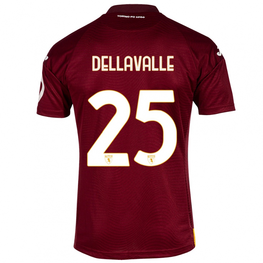 Kandiny Kinder Alessandro Dellavalle #25 Dunkelrot Heimtrikot Trikot 2023/24 T-Shirt Österreich