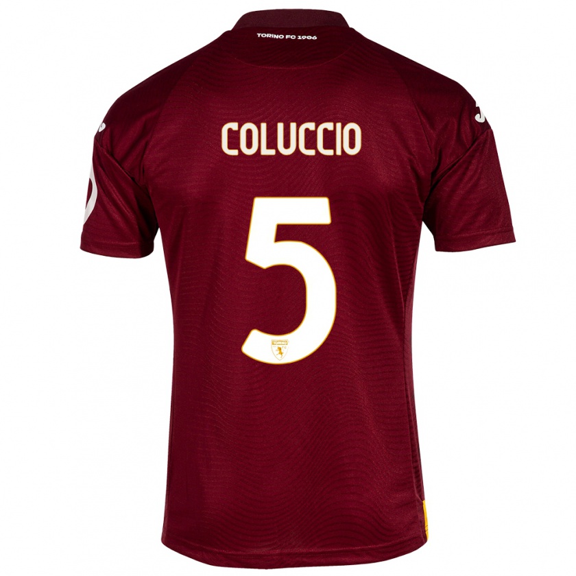 Kandiny Kinder Francesca Coluccio #5 Dunkelrot Heimtrikot Trikot 2023/24 T-Shirt Österreich