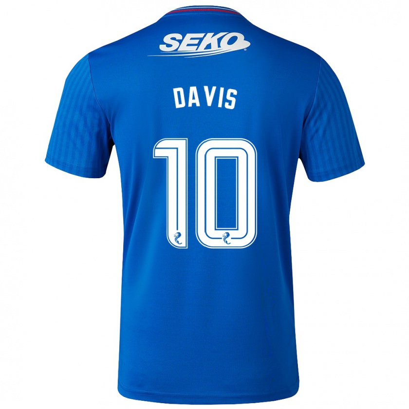 Kandiny Bambino Maglia Steven Davis #10 Blu Kit Gara Home 2023/24 Maglietta