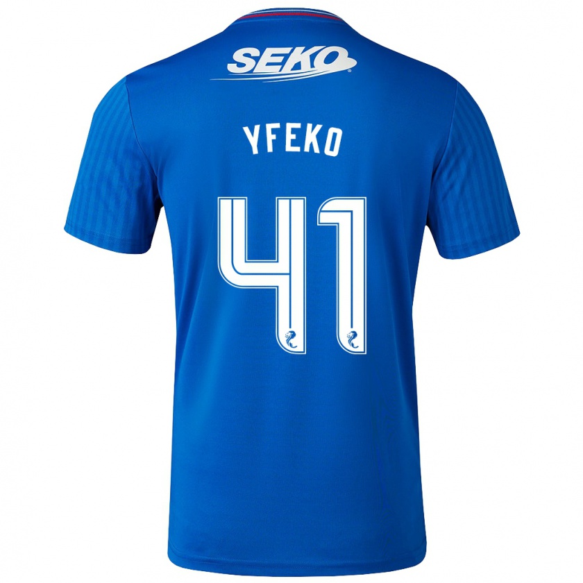 Kandiny Kinderen Johnly Yfeko #41 Blauw Thuisshirt Thuistenue 2023/24 T-Shirt België