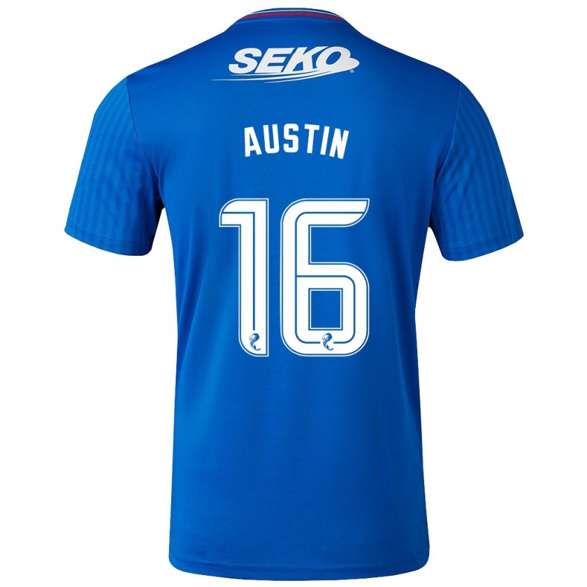 Kandiny Kinderen Eilidh Austin #16 Blauw Thuisshirt Thuistenue 2023/24 T-Shirt België