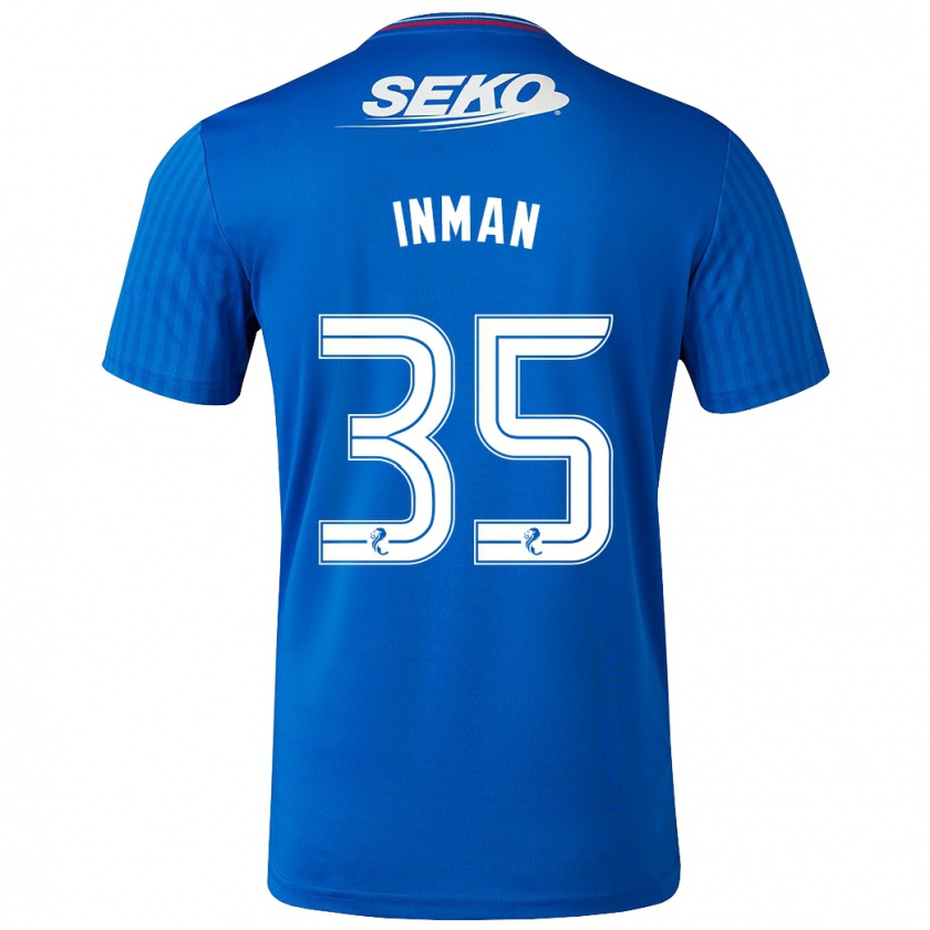 Kandiny Niño Camiseta Lucy Inman #35 Azul 1ª Equipación 2023/24 La Camisa México