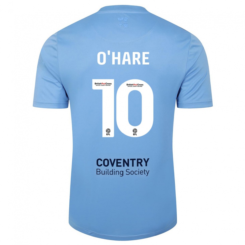 Kandiny Bambino Maglia Callum O'hare #10 Cielo Blu Kit Gara Home 2023/24 Maglietta