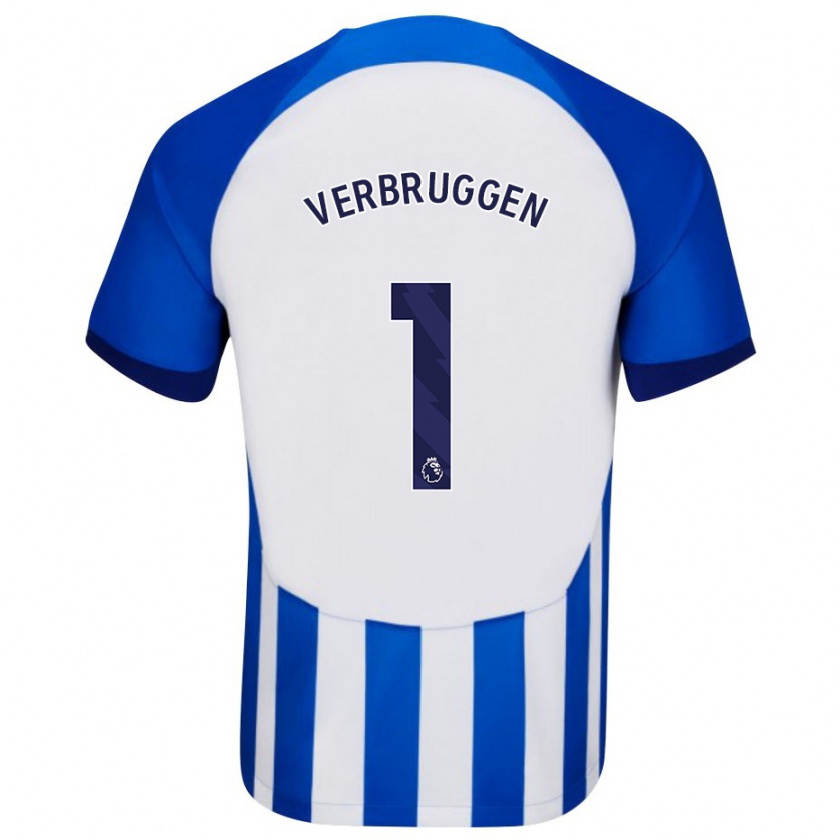 Kandiny Kinder Bart Verbruggen #1 Blau Heimtrikot Trikot 2023/24 T-Shirt Österreich