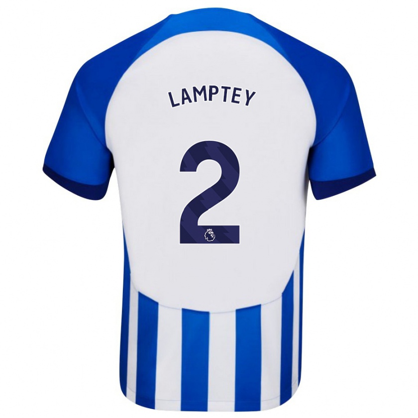 Kandiny Kinder Tariq Lamptey #2 Blau Heimtrikot Trikot 2023/24 T-Shirt Österreich