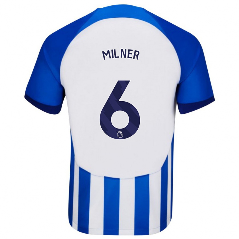 Kandiny Kinder James Milner #6 Blau Heimtrikot Trikot 2023/24 T-Shirt Österreich