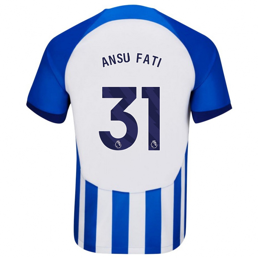 Kandiny Bambino Maglia Ansu Fati #31 Blu Kit Gara Home 2023/24 Maglietta