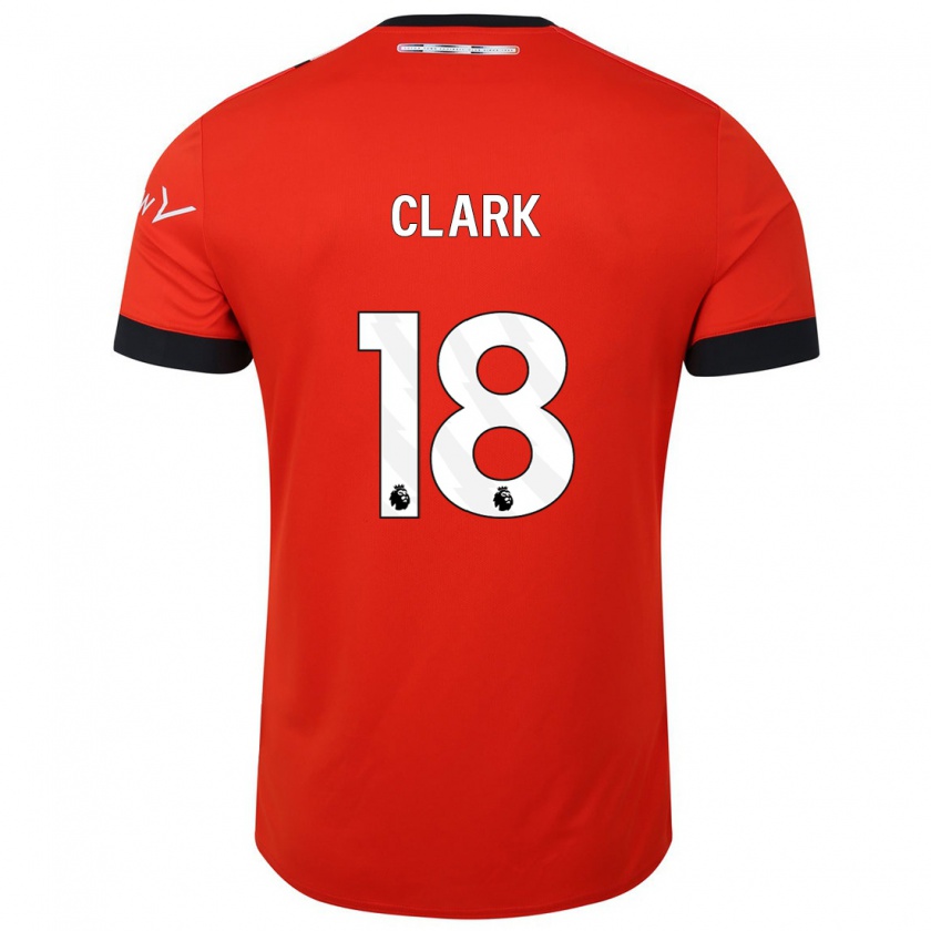 Kandiny Niño Camiseta Jordan Clark #18 Rojo 1ª Equipación 2023/24 La Camisa México