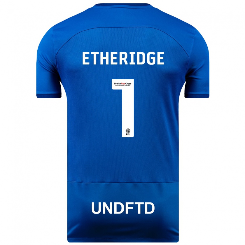 Kandiny Niño Camiseta Neil Etheridge #1 Azul 1ª Equipación 2023/24 La Camisa