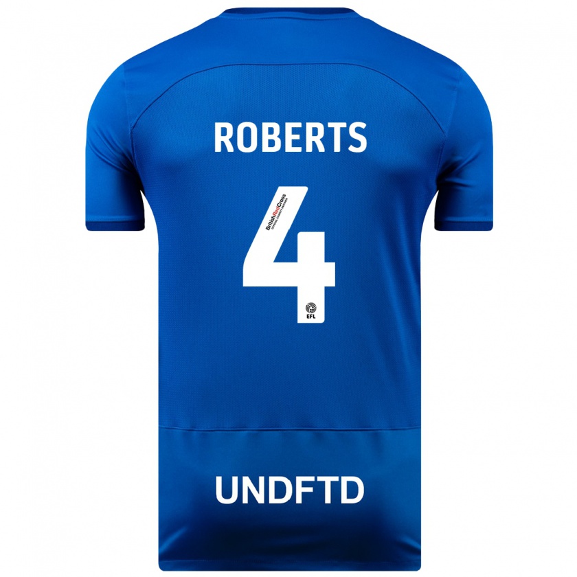 Kandiny Kinder Marc Roberts #4 Blau Heimtrikot Trikot 2023/24 T-Shirt Österreich