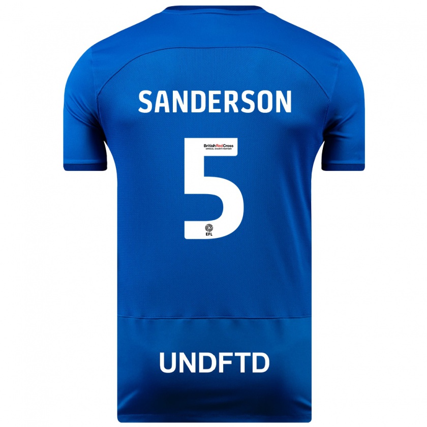 Kandiny Niño Camiseta Dion Sanderson #5 Azul 1ª Equipación 2023/24 La Camisa